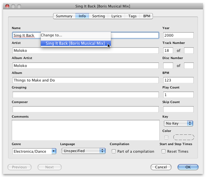 beaTunes metadata auto correction